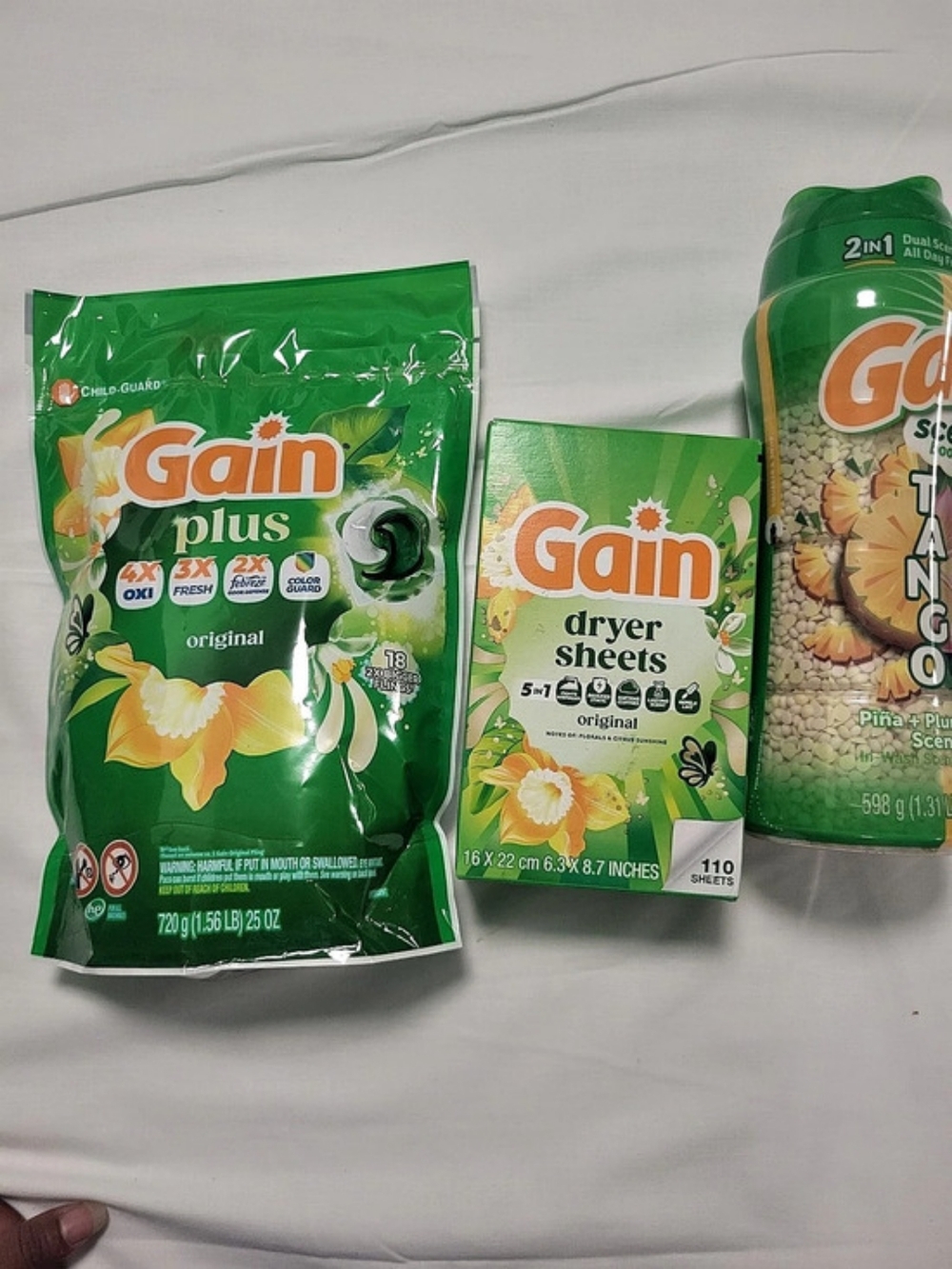Gain Laundry Bundle (Flings, Dryer Sheets, Scent Booster)